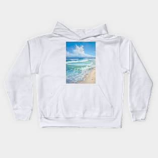 Minimalistic water color painting of ocean-2  ! Kids Hoodie